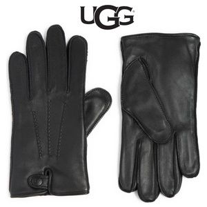 NWT UGG Leather 3 Point Snap Smart Gloves